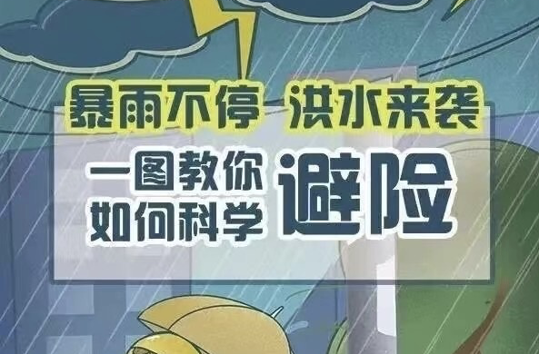 长图 | 暴雨不停 洪水来袭 一图教你如何科学避险