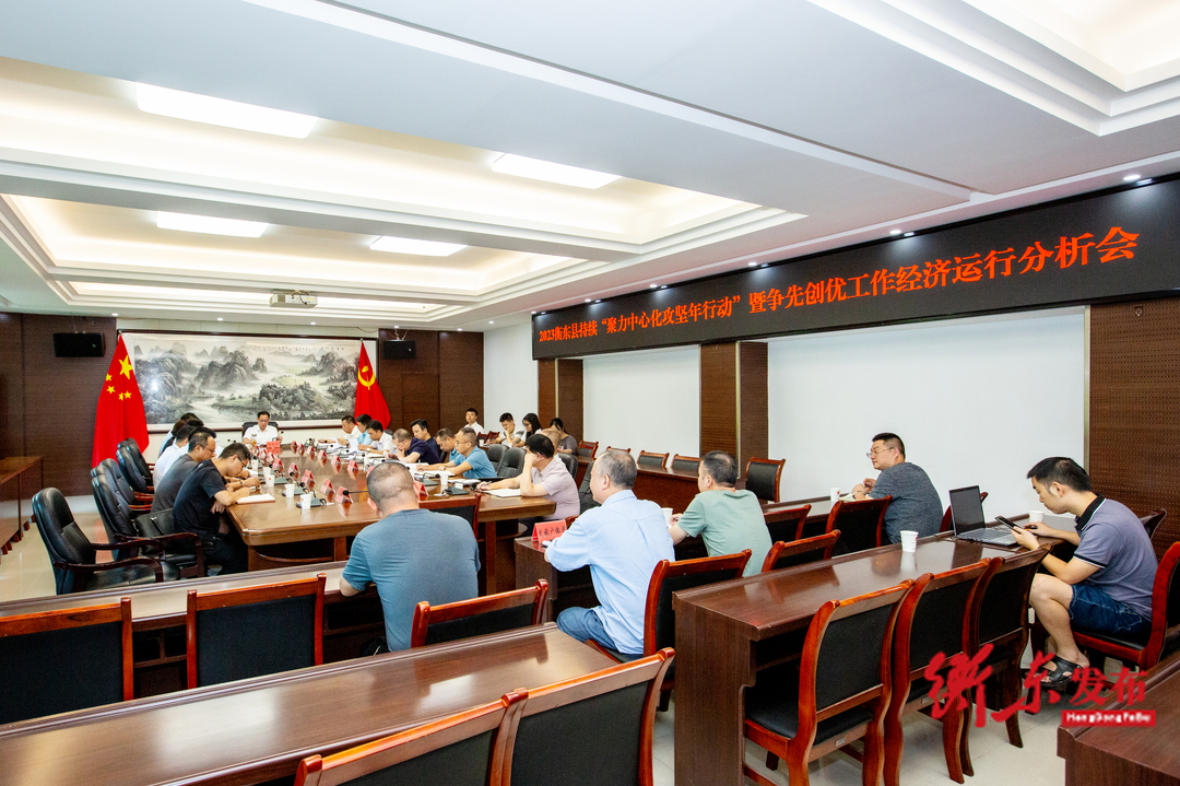 蒋崇华主持召开2023年衡东县持续“聚力中心化攻坚年行动”暨争先创优工作经济运行分析会