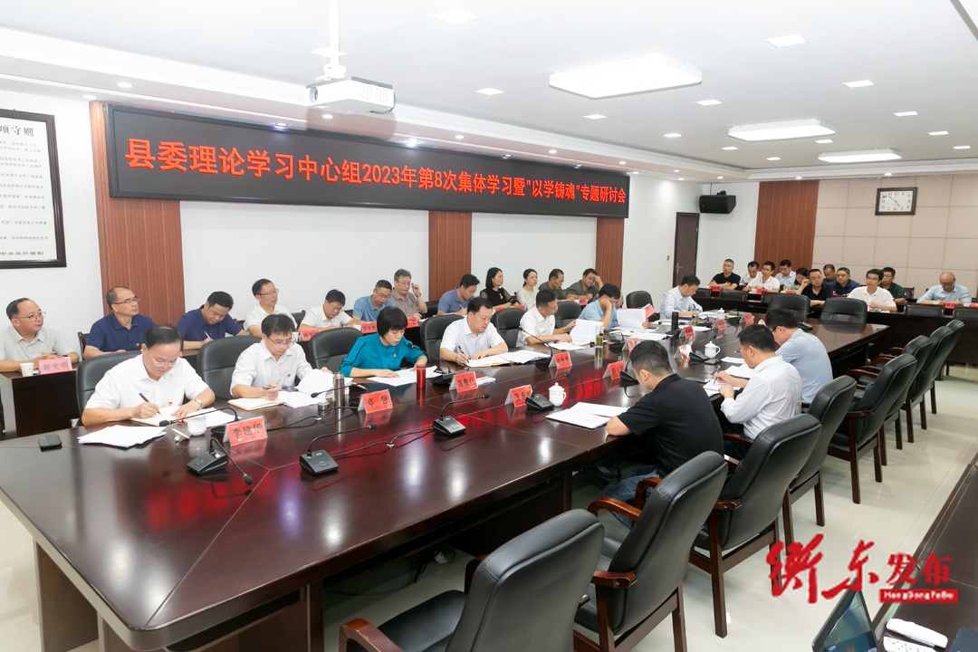 衡东县委理论学习中心组开展第八次集体学习暨“以学铸魂”主题教育专题研讨