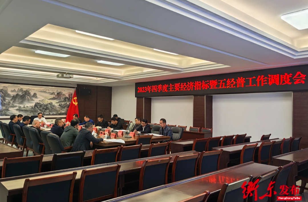 蒋崇华主持召开2023年四季度主要经济指标暨“五经普”工作调度会