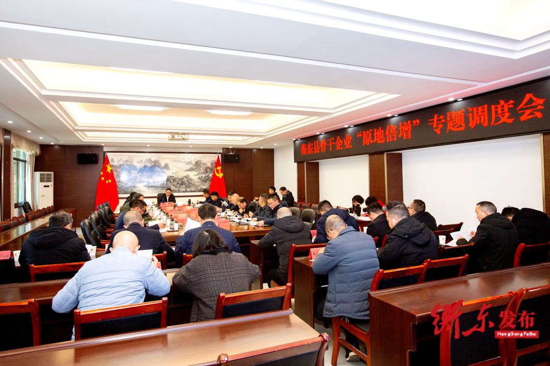 蒋崇华主持召开县骨干企业“原地倍增”专题调度会