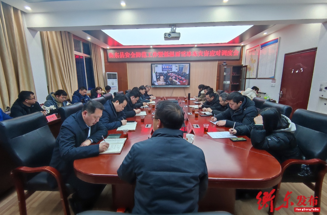 衡阳市应对低温雨雪冰冻灾害暨安全生产工作视频调度会议召开 我县在衡东分会场组织收听收看