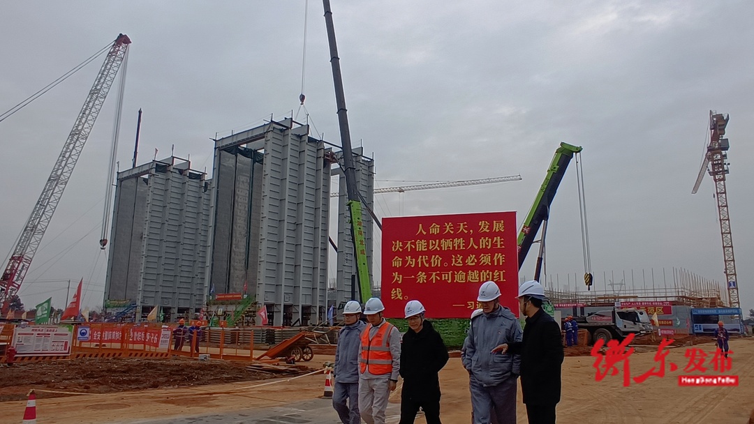 县领导到湘投国际项目施工现场督查安全生产工作