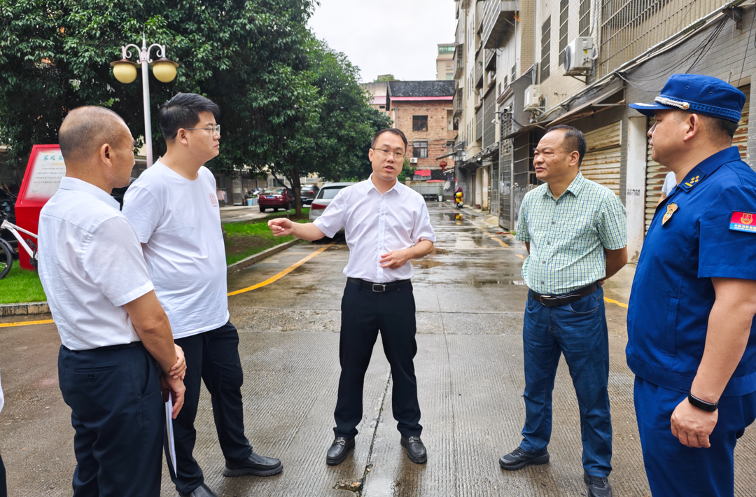 县领导深入城区调研全县消防“生命通道”设标规划暨“两电”充电桩建设