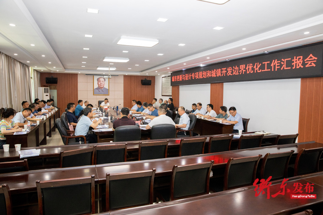 谭建华主持召开我县城市更新与设计专项规划和城镇开发边界优化工作汇报会