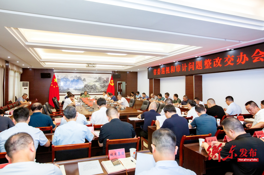 省委巡视和审计问题整改交办会召开