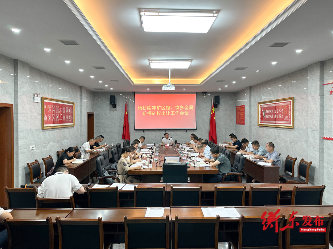 谭建华主持召开杨桥南冲矿区锂、铷多金属矿探矿权出让工作会议