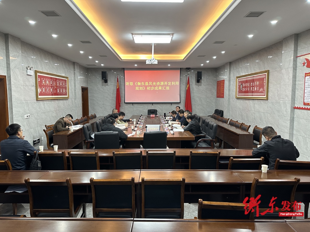 谭建华听取《衡东县风光资源开发利用规划》初步成果汇报