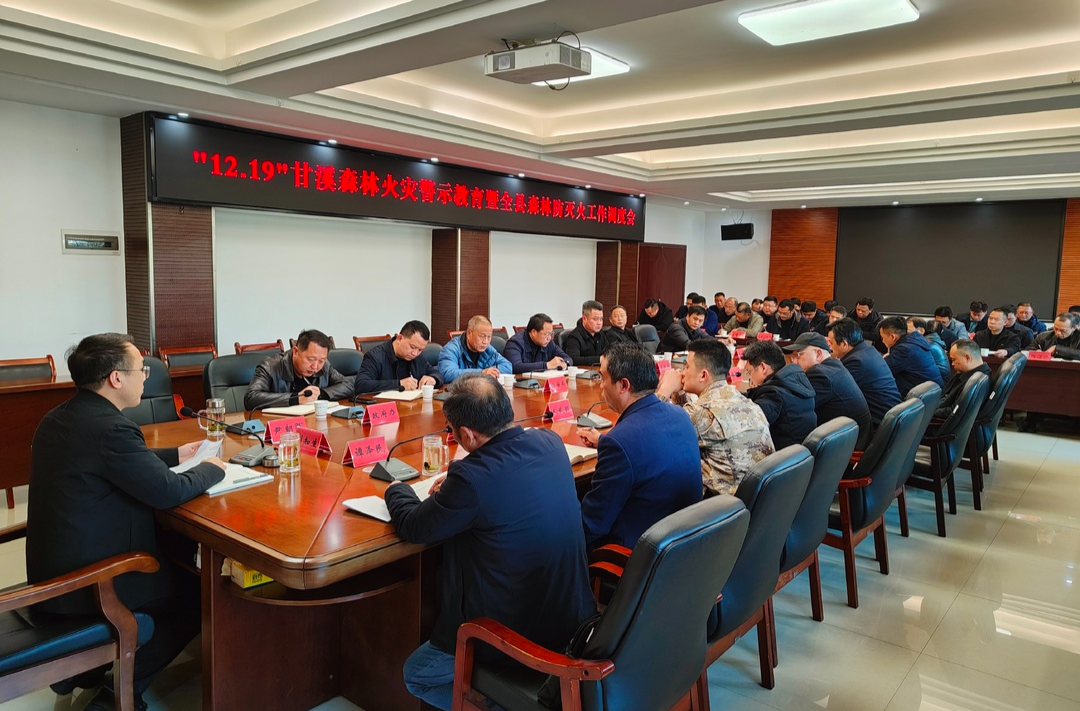 我县召开“12.19”甘溪森林火灾警示教育暨全县森林防灭火工作调度会