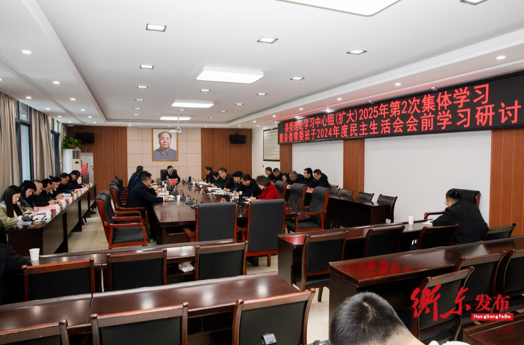 县委理论学习中心组（扩大）举行2025年第2次集体学习暨县委常委班子2024年度民主生活会会前学习研讨