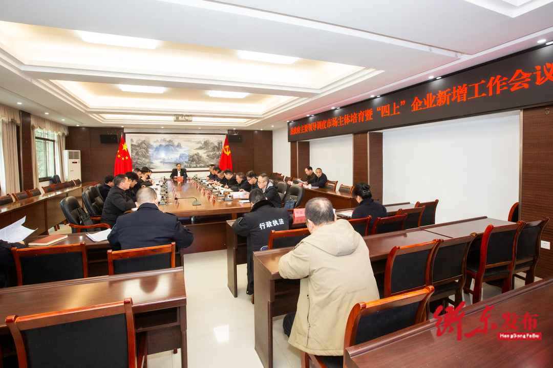 蒋崇华主持召开市场主体培育暨“四上”企业新增工作会