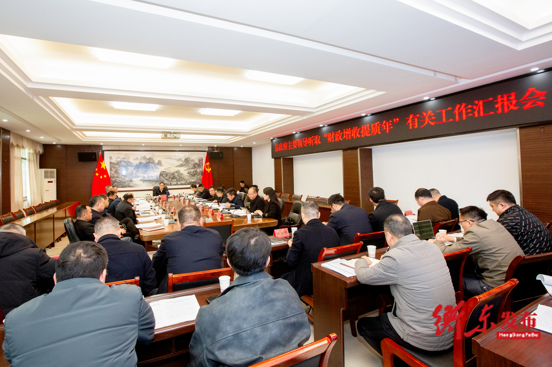 蒋崇华听取“财政增收提质年”有关工作汇报