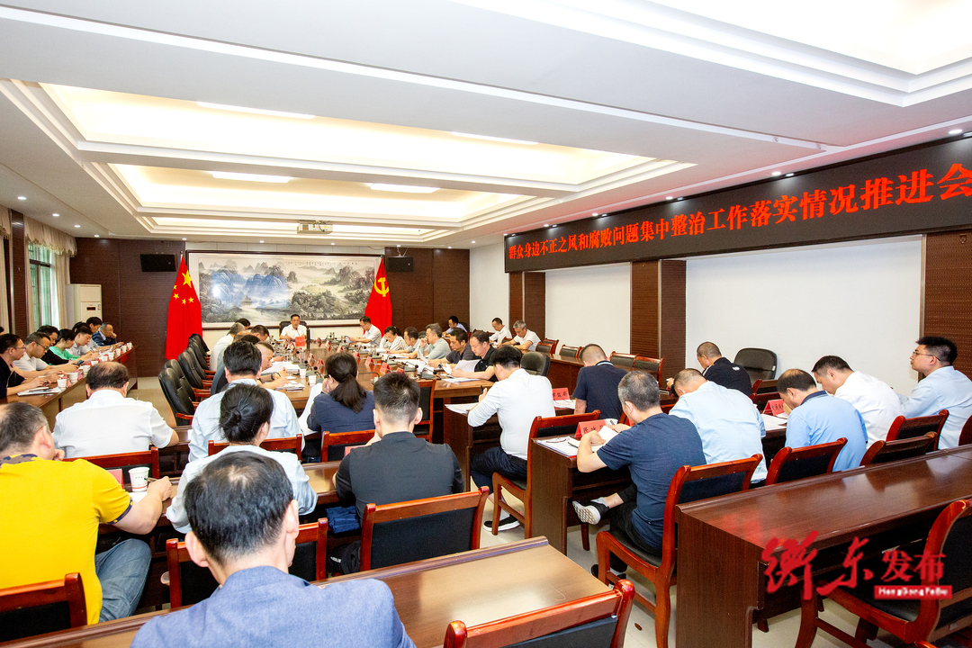 蒋崇华主持召开群众身边不正之风和腐败问题集中整治工作落实情况推进会