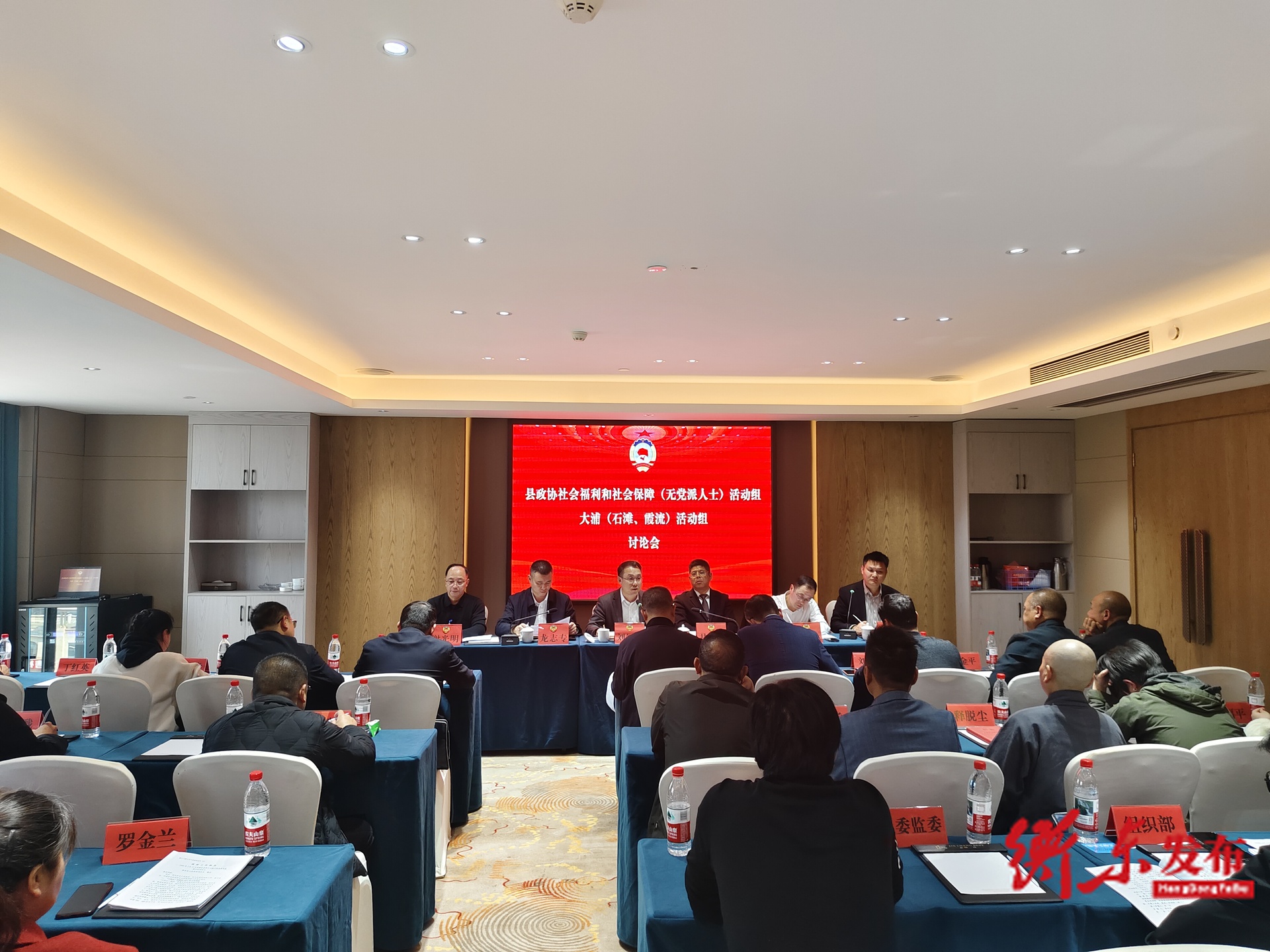 县领导参加县政协第十五届六次会议社会福利和社会保障（无党派人士）活动组、大浦（石滩、霞流）活动组讨论
