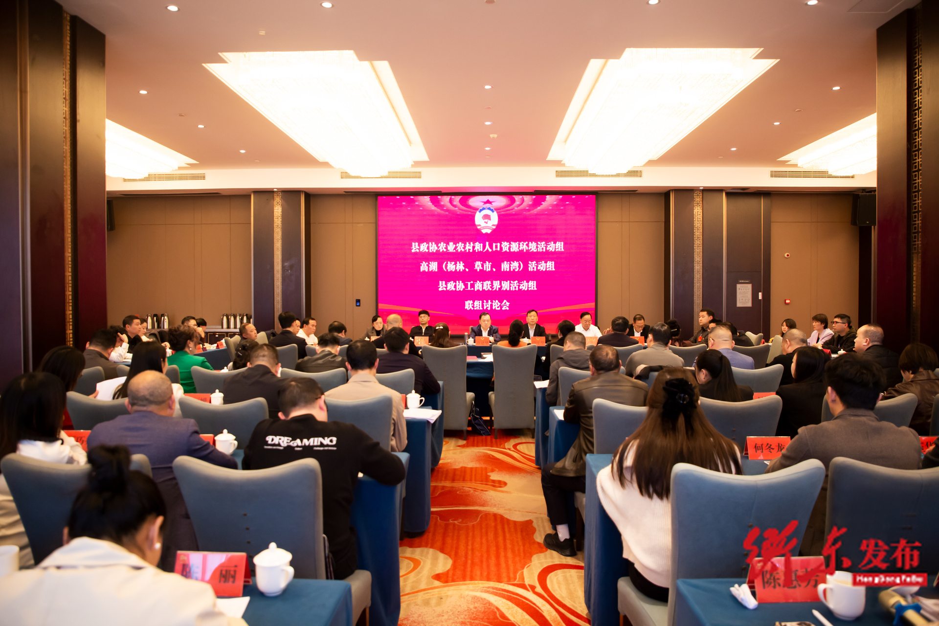 谭建华参加县政协第十五届六次会议农业农村和人口资源环境活动组、高湖（杨林、草市、南湾）活动组、工商联界别活动组联组讨论