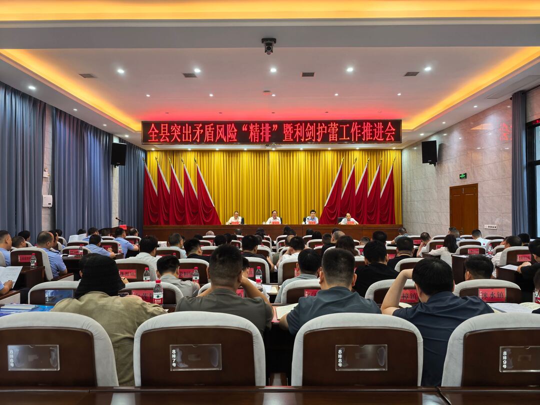 全县突出矛盾风险“精排”暨“利剑护蕾”工作推进会召开
