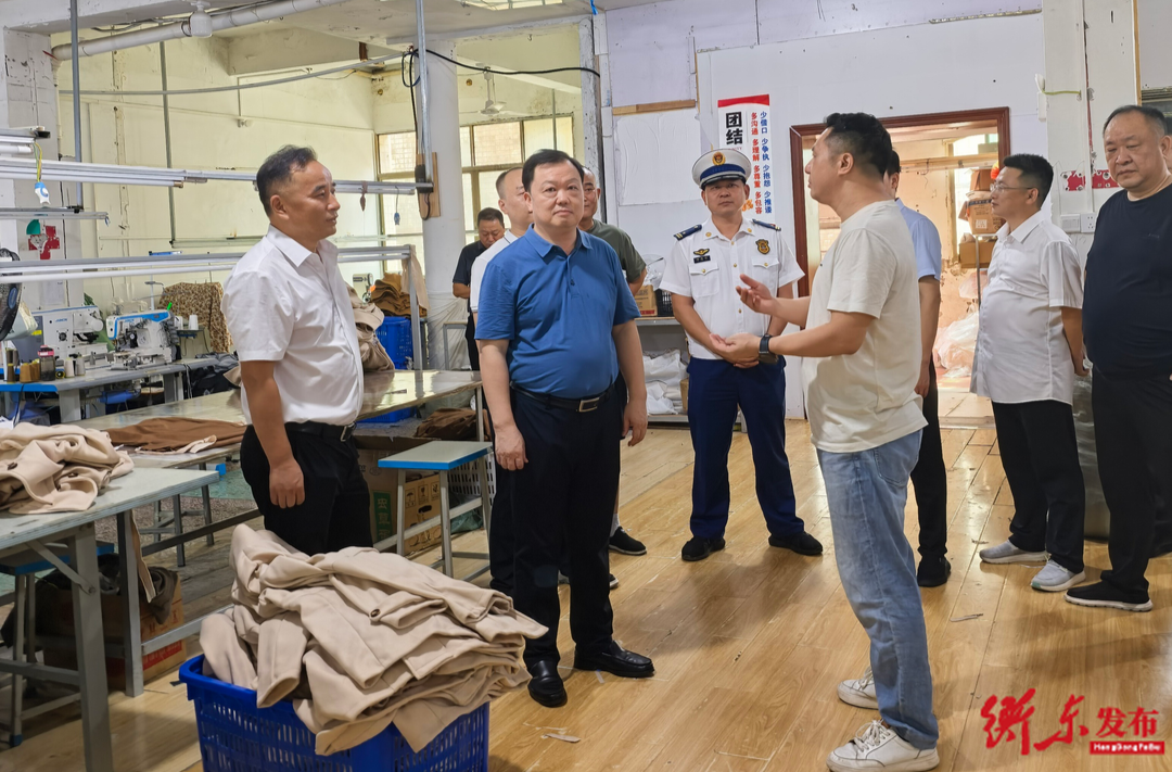 谭建华赴洣水镇调研鞋服箱包等行业企业消防安全