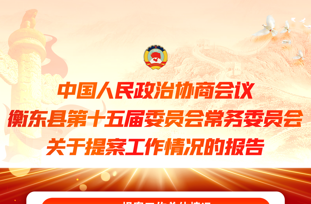 一图读懂 | 政协衡东县第十五届委员会常务委员会提案工作情况报告